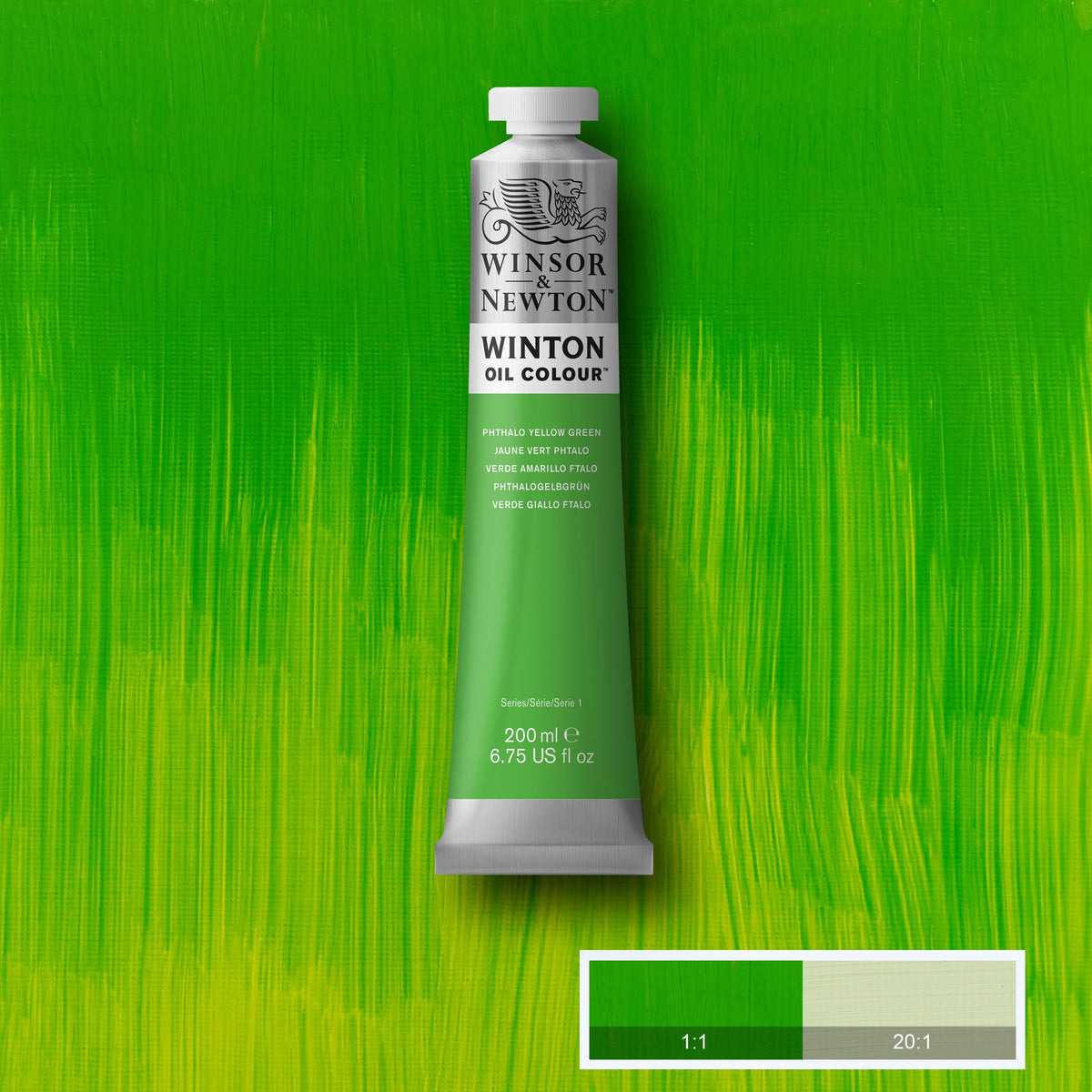 WINTON OIL COLOR 200ml PHTHALO YELLOW GREEN
