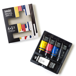BASICS ACRYLIC SET 4x75ml & WHITE 118ml