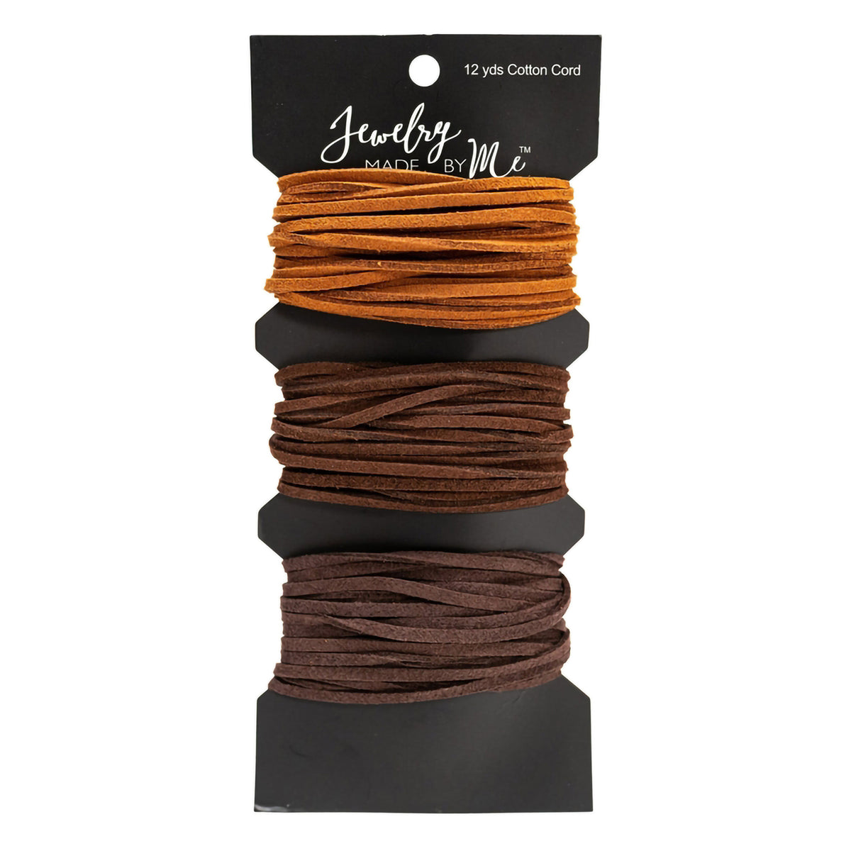 SUEDED CORD 12yd - TAN, BROWN, DARK BROWN