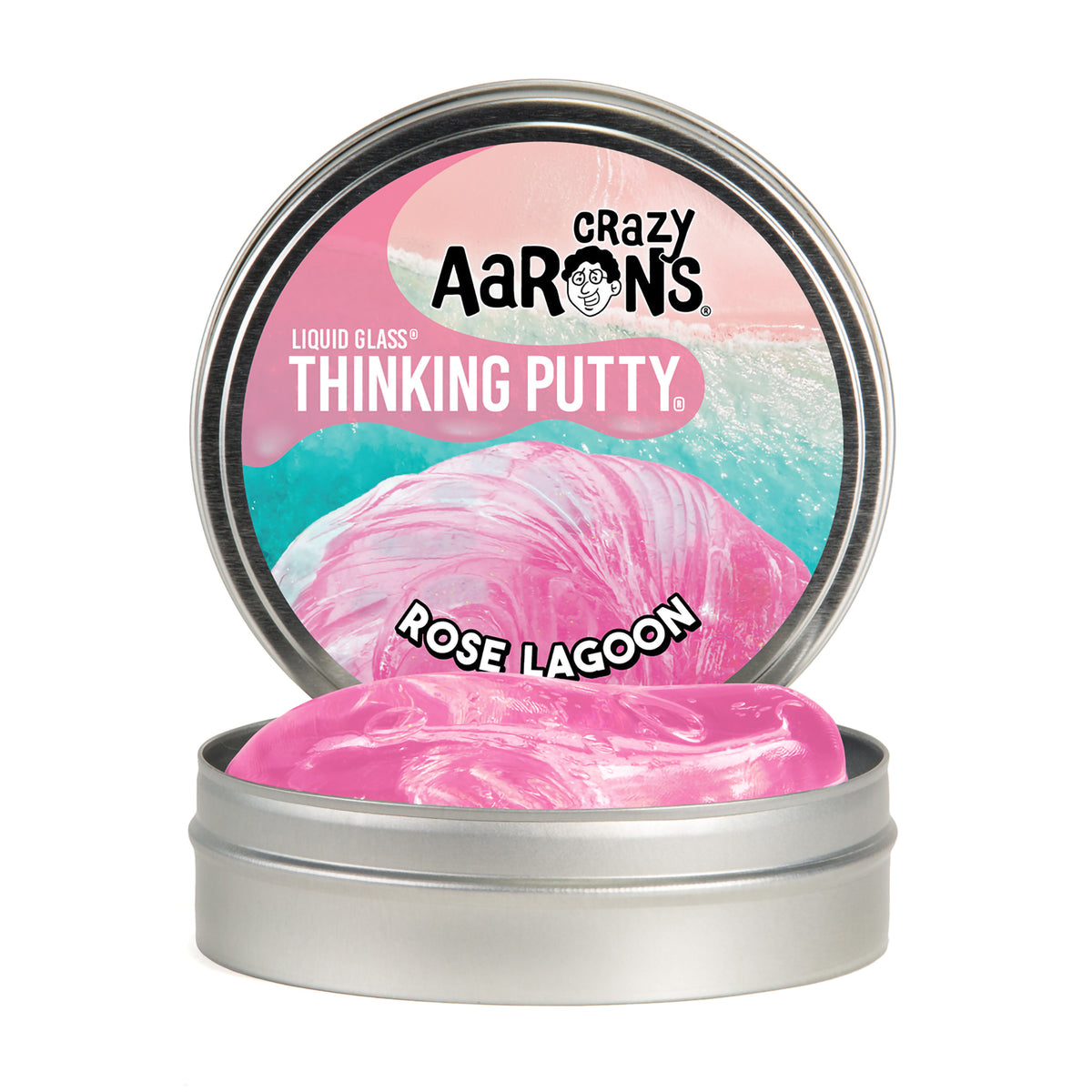 LIQUID GLASS THINKING PUTTY 4&#39;&#39; ROSE LAGOON