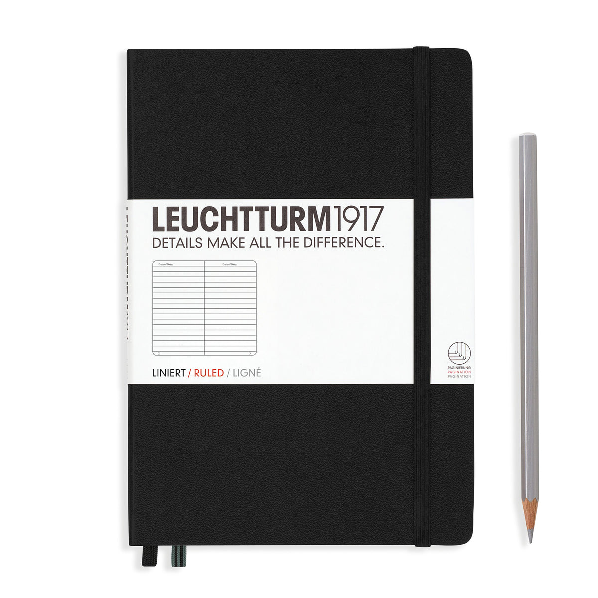 MEDIUM A5 NOTEBOOK RULED BLACK