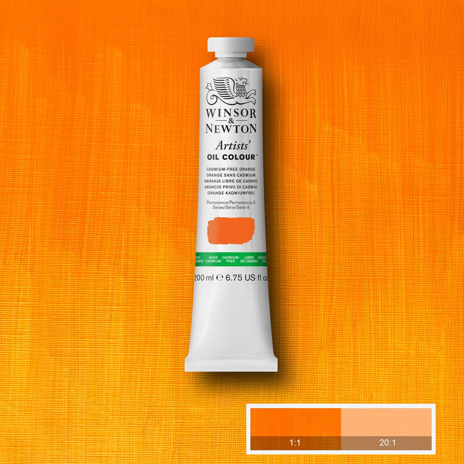 W&N ARTISTS' OIL COLOR CADMIUM-FREE ORANGE 200ml