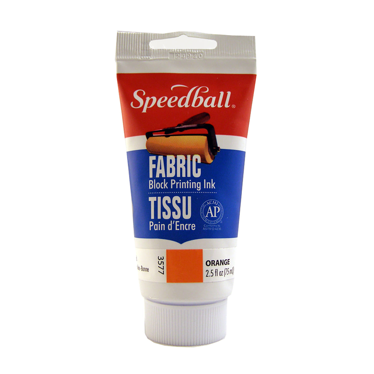 FABRIC BLOCK PRINTING INK 2.5oz ORANGE