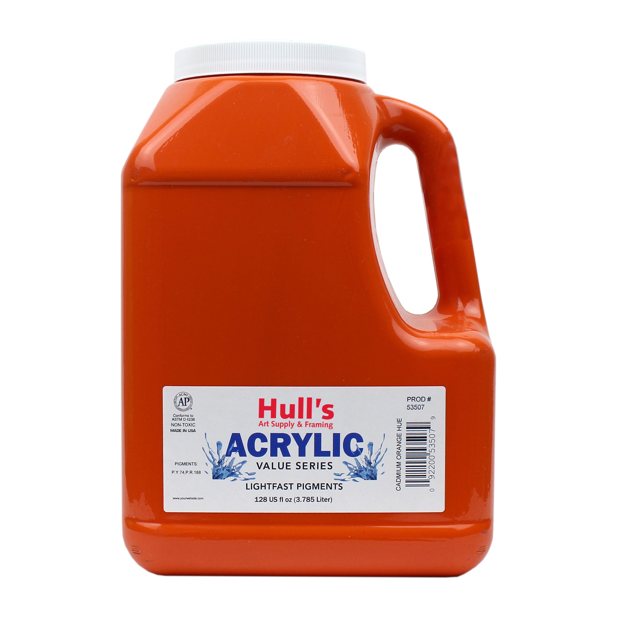Hulls Acrylic Gallon Cadmium Orange Hue
