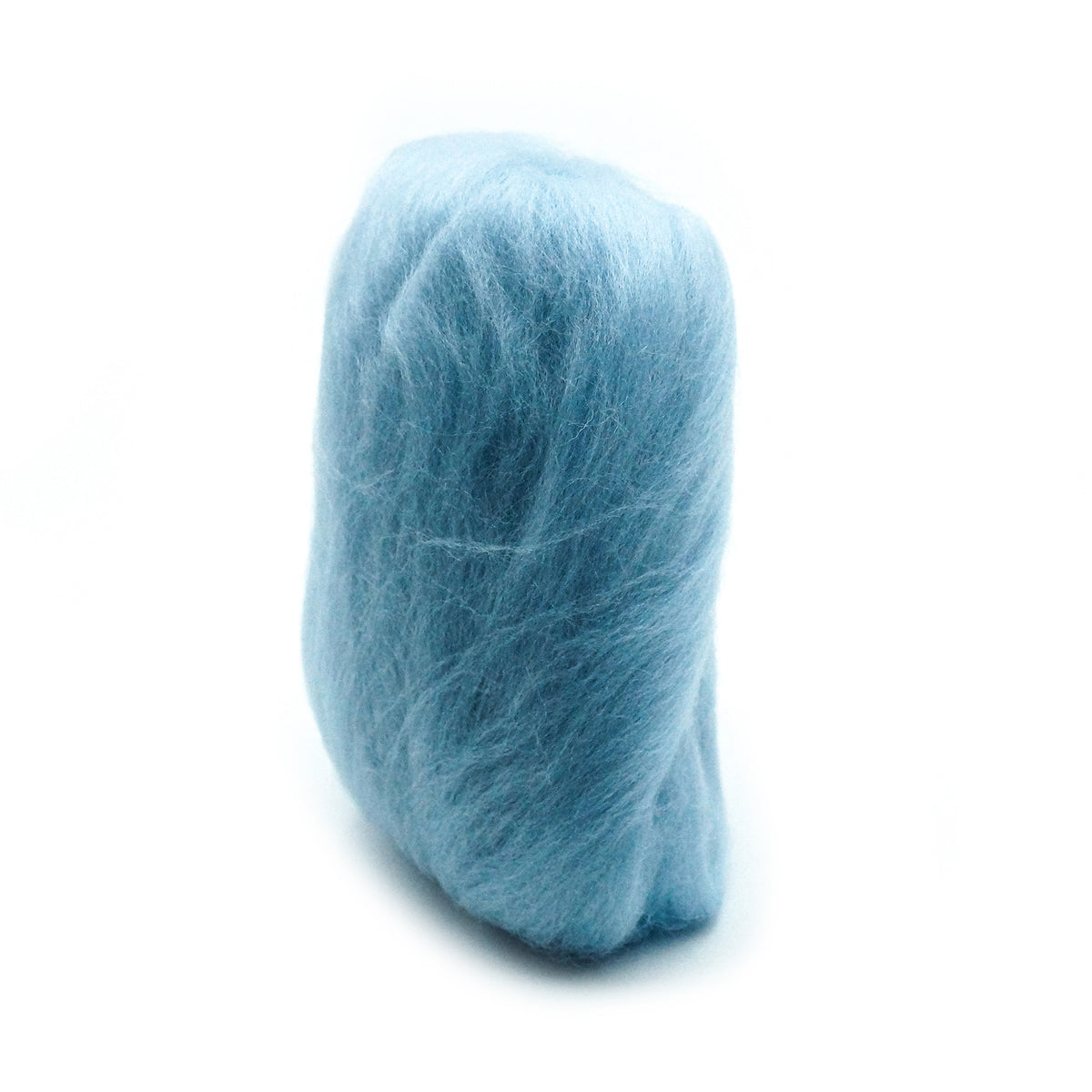 NATURAL WOOL ROVINGS LIGHT BLUE