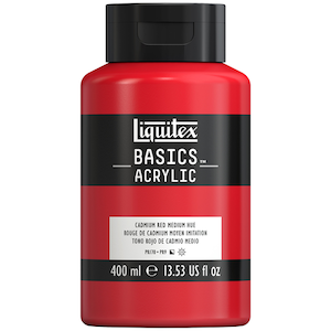 BASICS 400ml JAR CADMIUM RED MEDIUM HUE