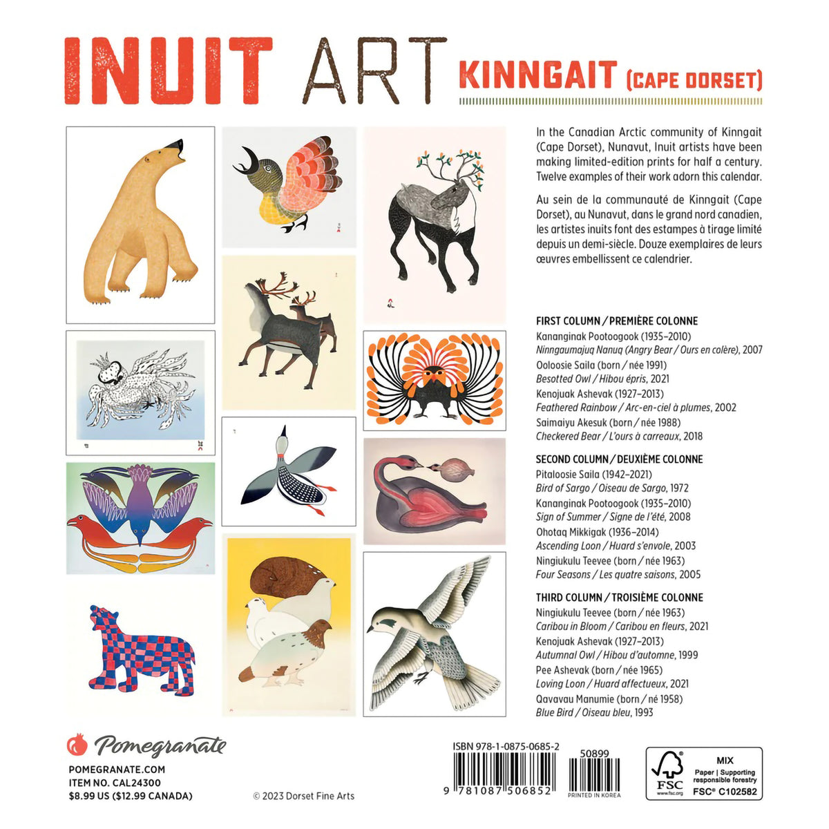 MINI CALENDAR 2025 INUIT ART Hull's Art Supply & Framing