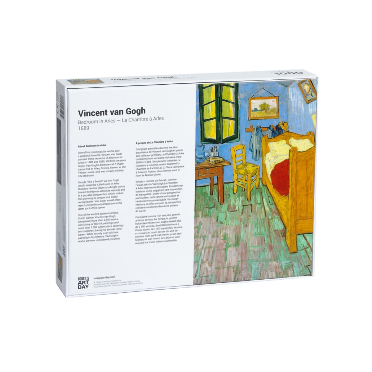 1000 PIECE PUZZLE  ART DAY - VAN GOGH,  BEDROOM IN ARLES