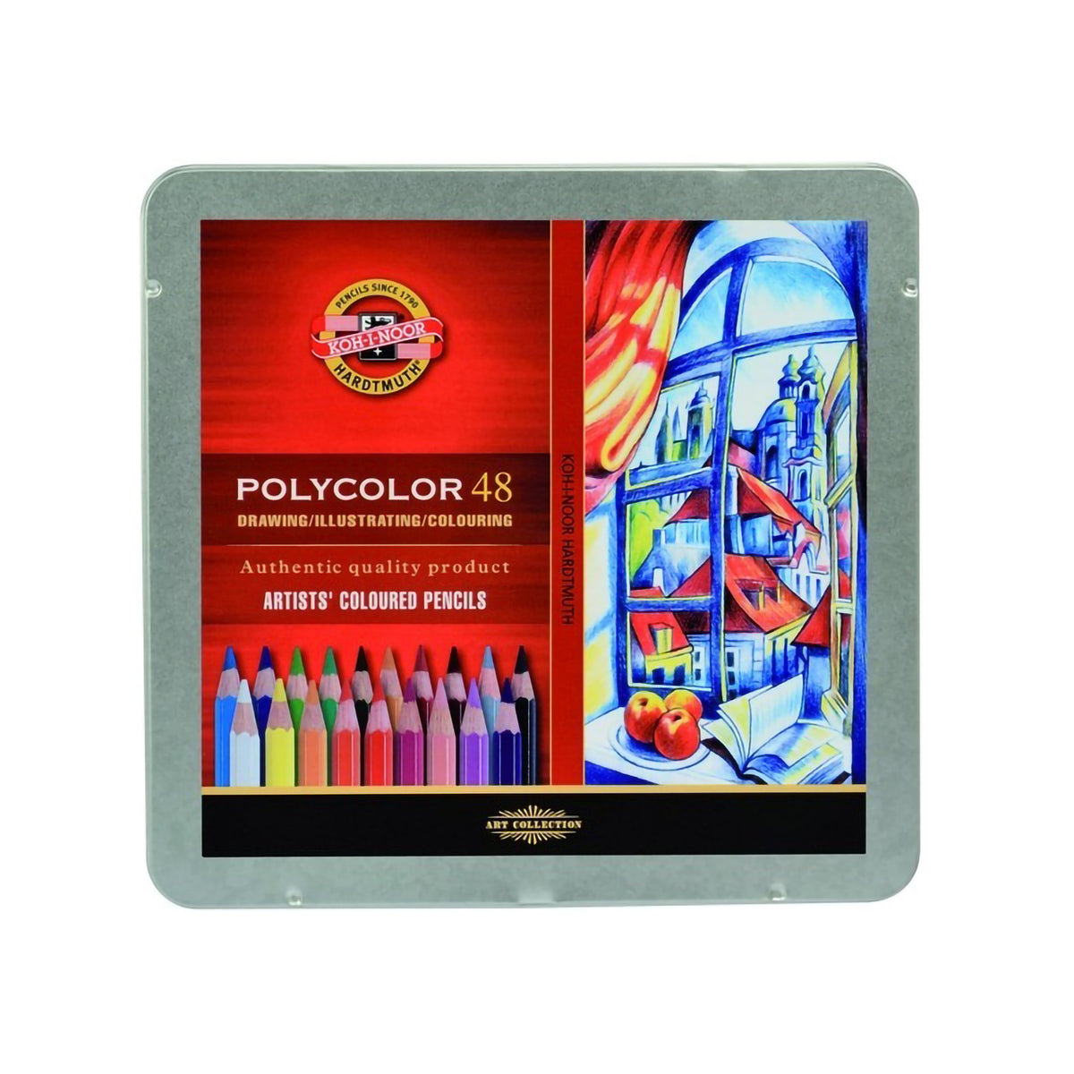 POLYCOLOR PENCIL TIN SET/48