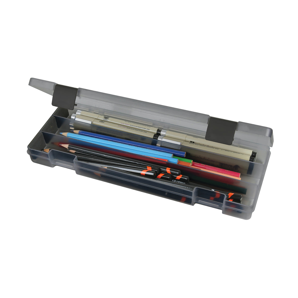 ARTBIN PENCIL BOX TRANSPARENT CHARCOAL