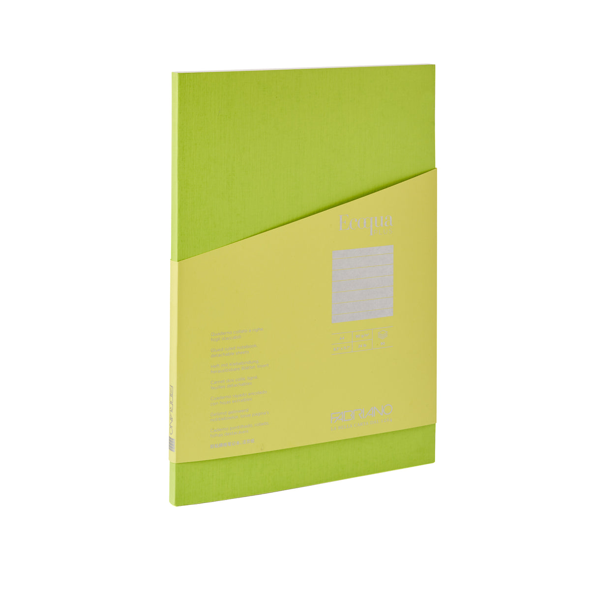 ECOQUA PLUS GLUE-BOUND A4 LINED LIME