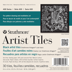 ARTIST TILES ARTAGAIN BLACK 6&#39;&#39;x6&#39;&#39;