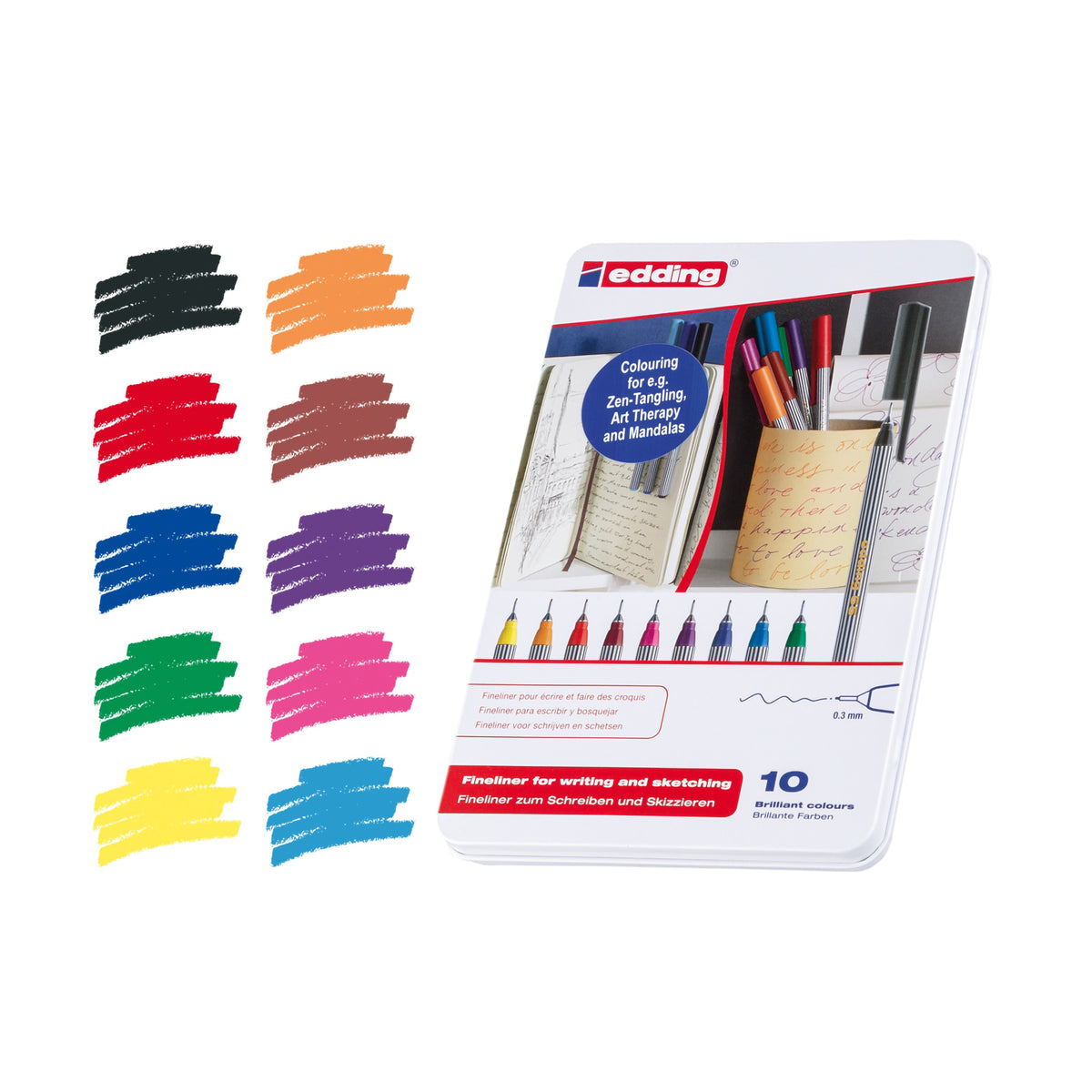 EDDING 55 FINELINER TIN SET/10