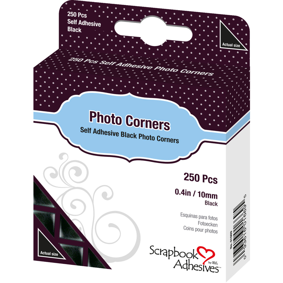 CREATIVE PHOTO CORNERS PLASTIC BLACK