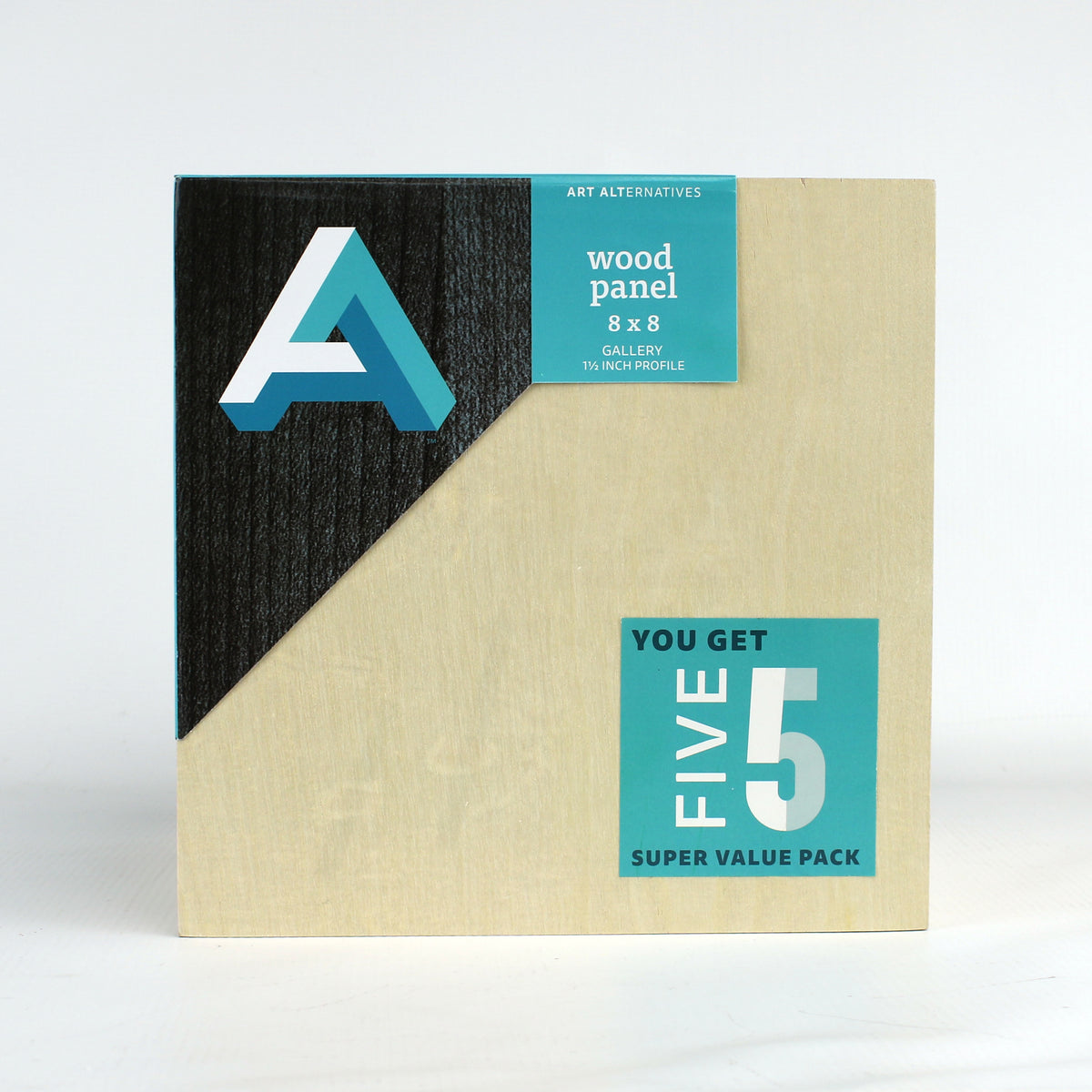 WOOD PANEL GALLERY SUPER VALUE 5-PACK 8&quot;x8&quot;