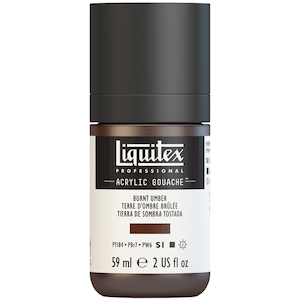 LIQUITEX ACRYLIC GOUACHE 59ml JAR BURNT UMBER