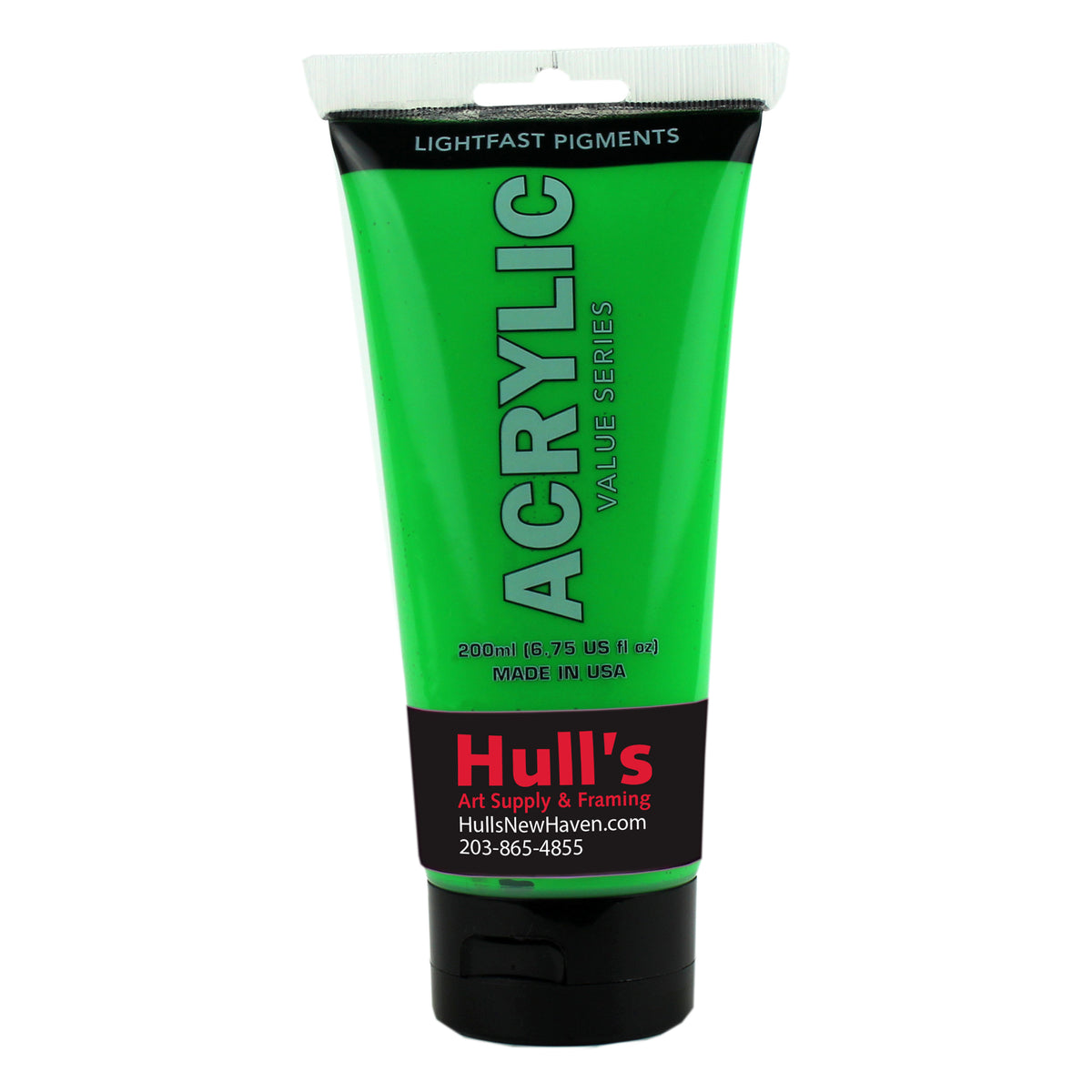 HULLS ACRYLIC 200ml TUBE NEON GREEN
