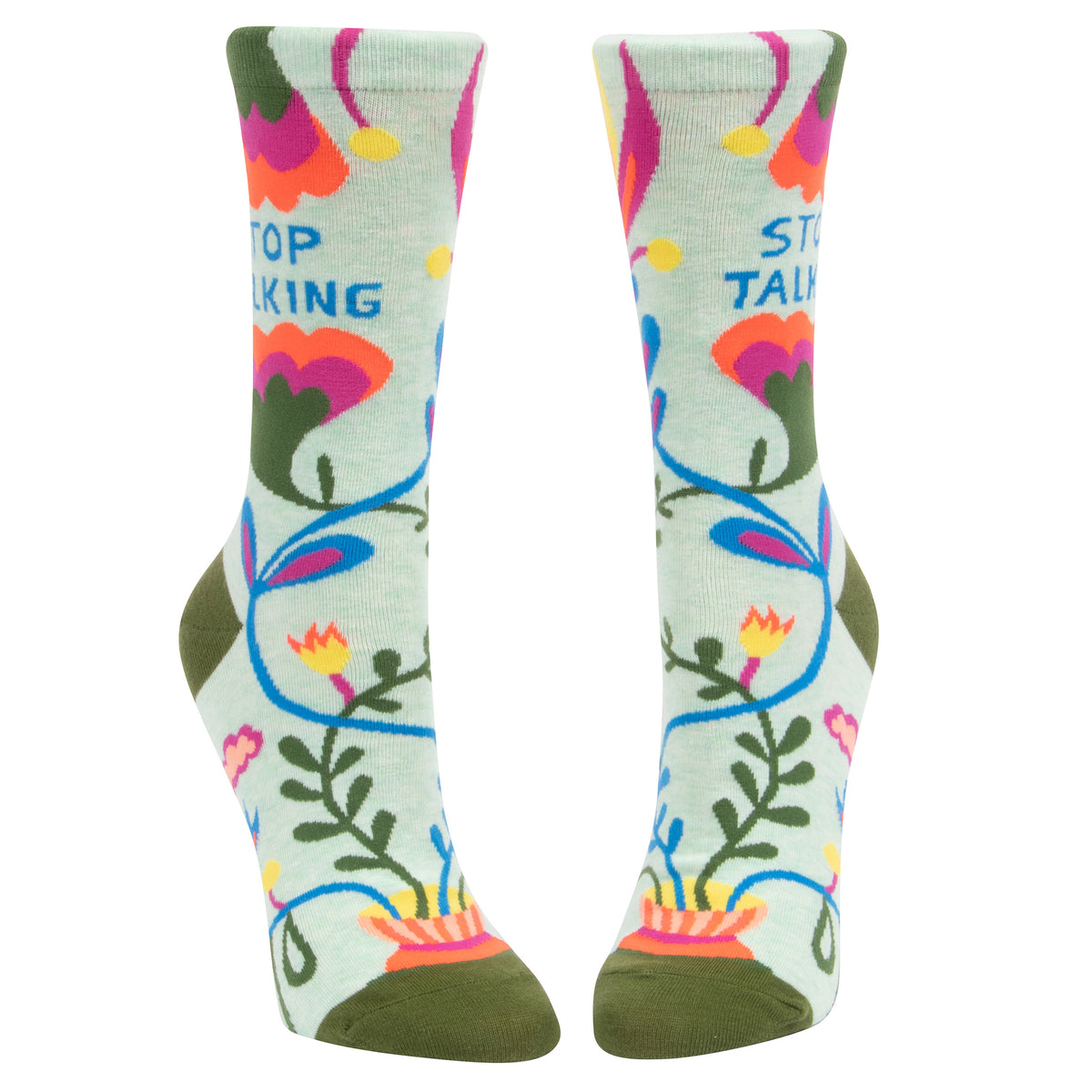 W-CREW SOCK STOP TALKING