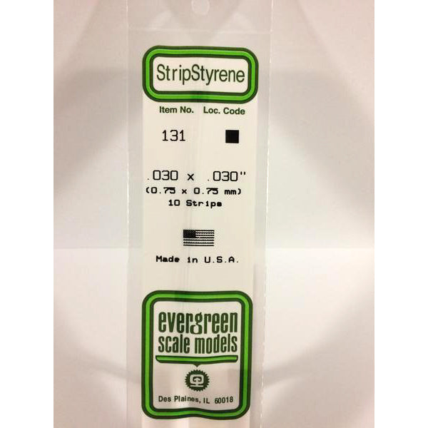 POLYSTYRENE STRIP OPAQUE WHITE .030 X .030 x 14&#39;&#39;
