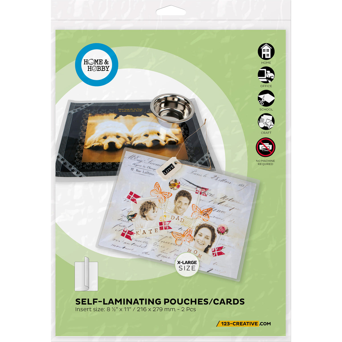 SELF LAMINATING POUCHES 2-PACK 8.5&quot;x11&quot;