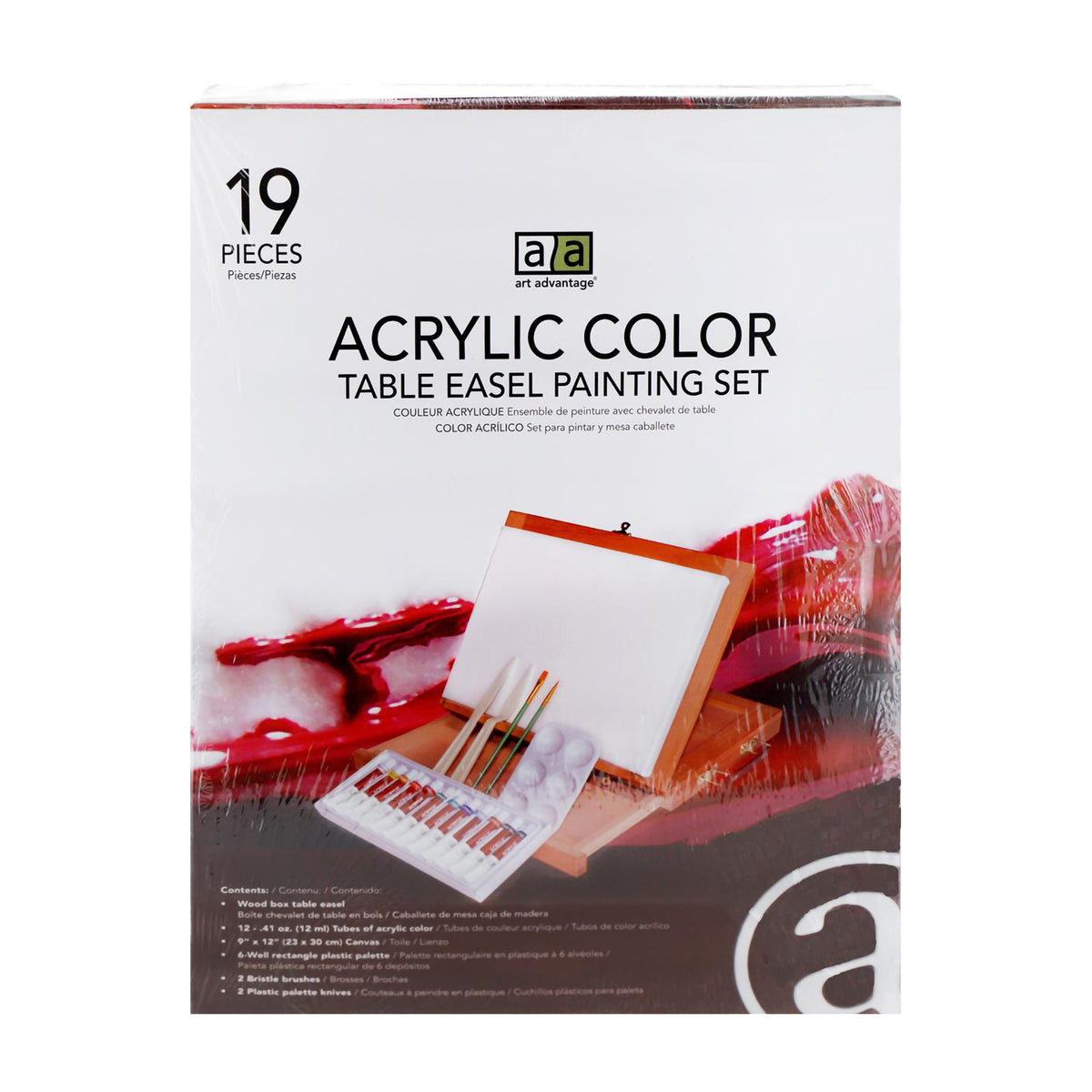 ART ADVANTAGE TABLE EASEL WITH ACRYLIC SET