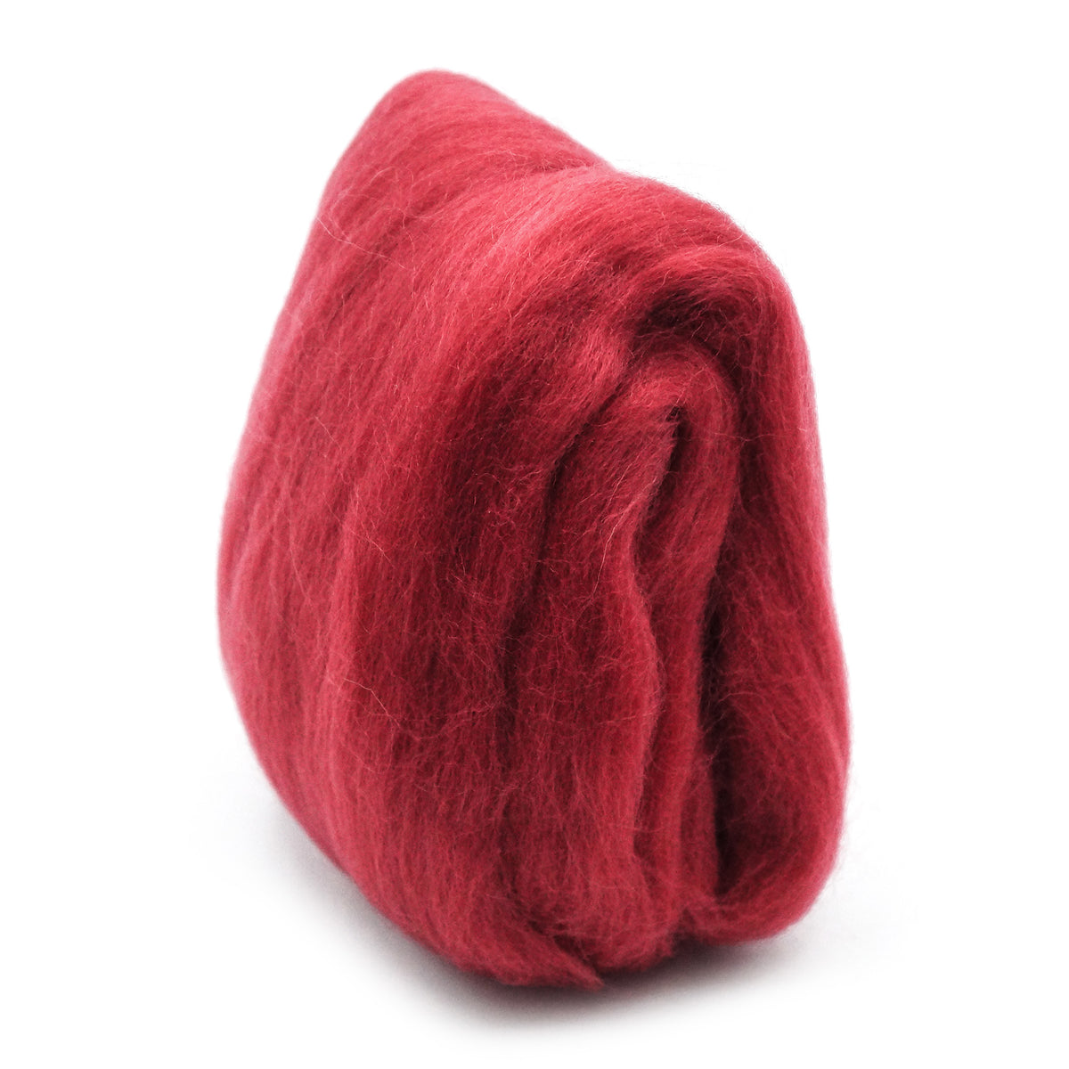 NATURAL WOOL ROVINGS RED