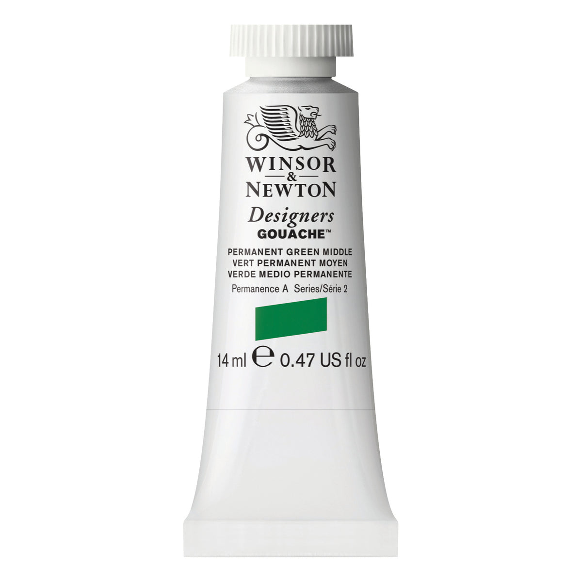 W&amp;N DESIGNERS GOUACHE PERMANENT GREEN MEDIUM 14ml