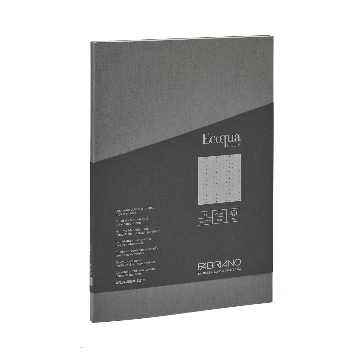ECOQUA PLUS GLUE-BOUND A4 DOTTED GREY