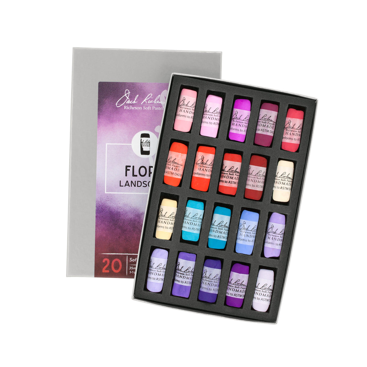 HANDROLLED SOFT PASTEL SET/20 FLORAL LANDSCAPE