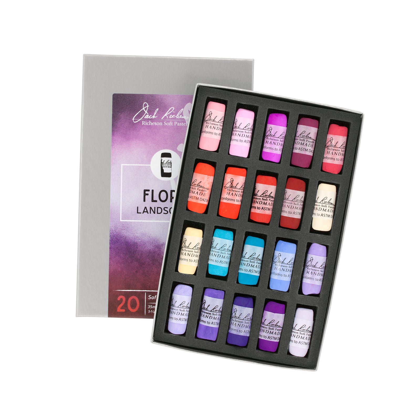 HANDROLLED SOFT PASTEL SET/20 FLORAL LANDSCAPE
