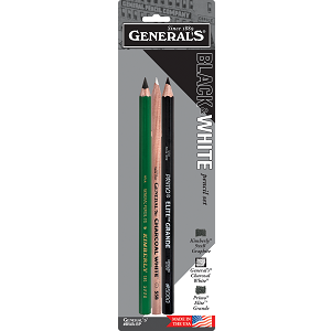 GENERAL&#39;S BLACK &amp; WHITE PENCIL SET