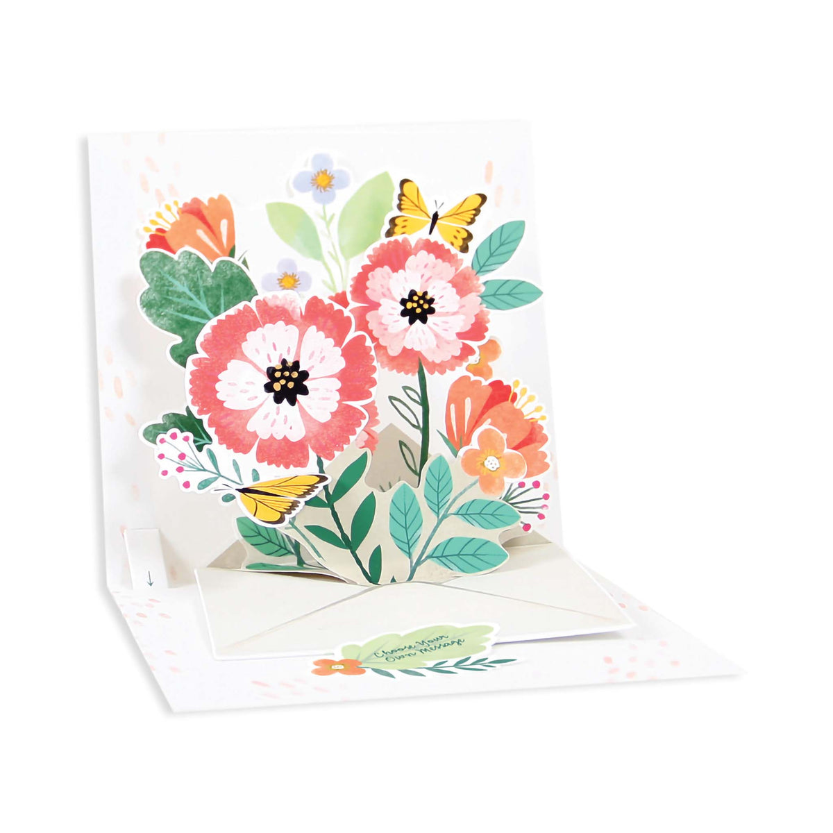 POP-UP CARD FLORAL ENVELOPE
