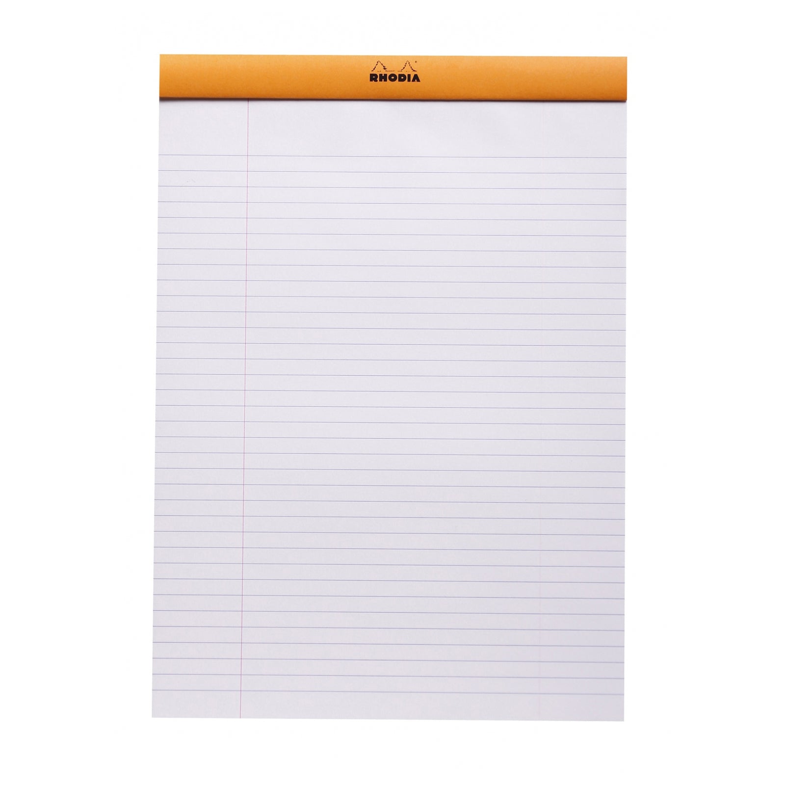 RHODIA ORANGE LINED W/ MARGIN PAD 8.25x11.75