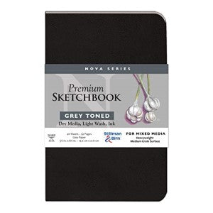NOVA SKETCHBOOK SOFTCOVER GREY 5.5x8.5