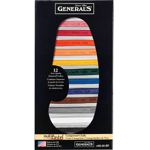 MULTIPASTEL CHALK CRAYONS ASSORTED SET/12