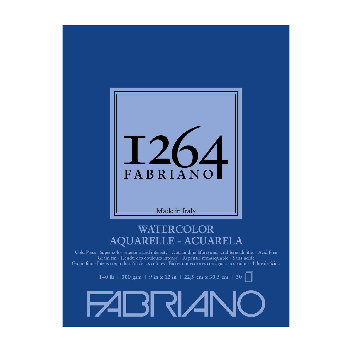 FABRIANO 1264 WATERCOLOR PAD 9&quot;x12&quot;