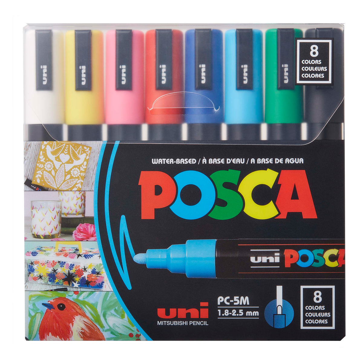 POSCA PAINT MARKER PC-5M MEDIUM BASIC SET/8