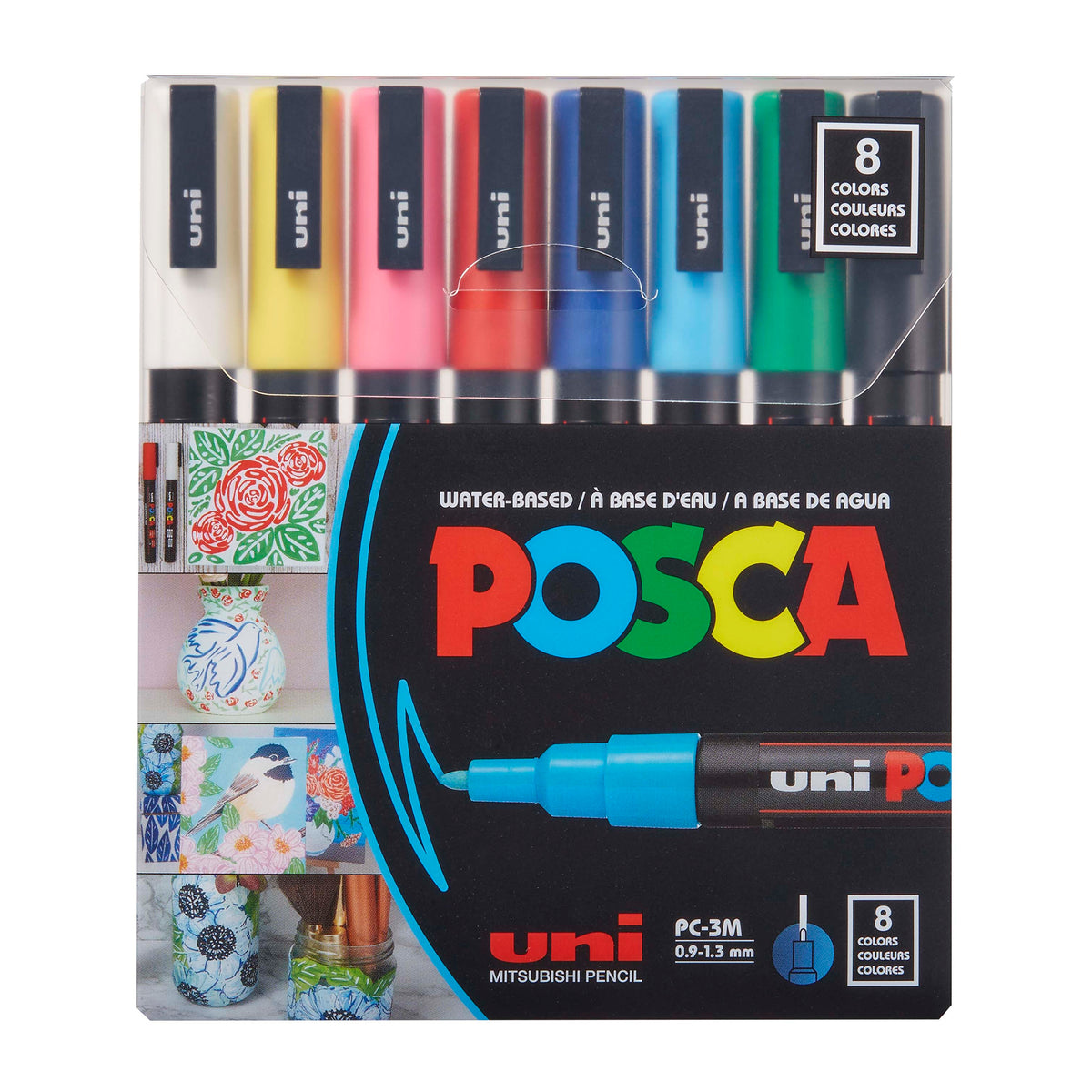 POSCA PAINT MARKER PC-3M FINE BASIC SET/8