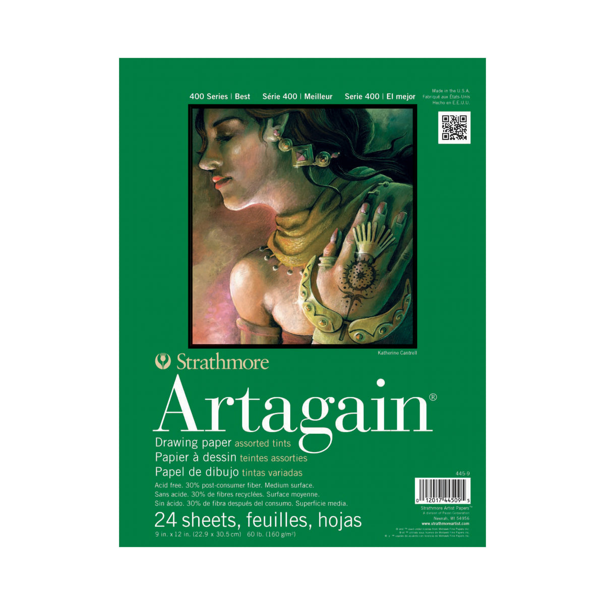 ARTAGAIN PAD ASSORTED 9x12