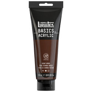 BASICS 250ml TUBE BURNT UMBER