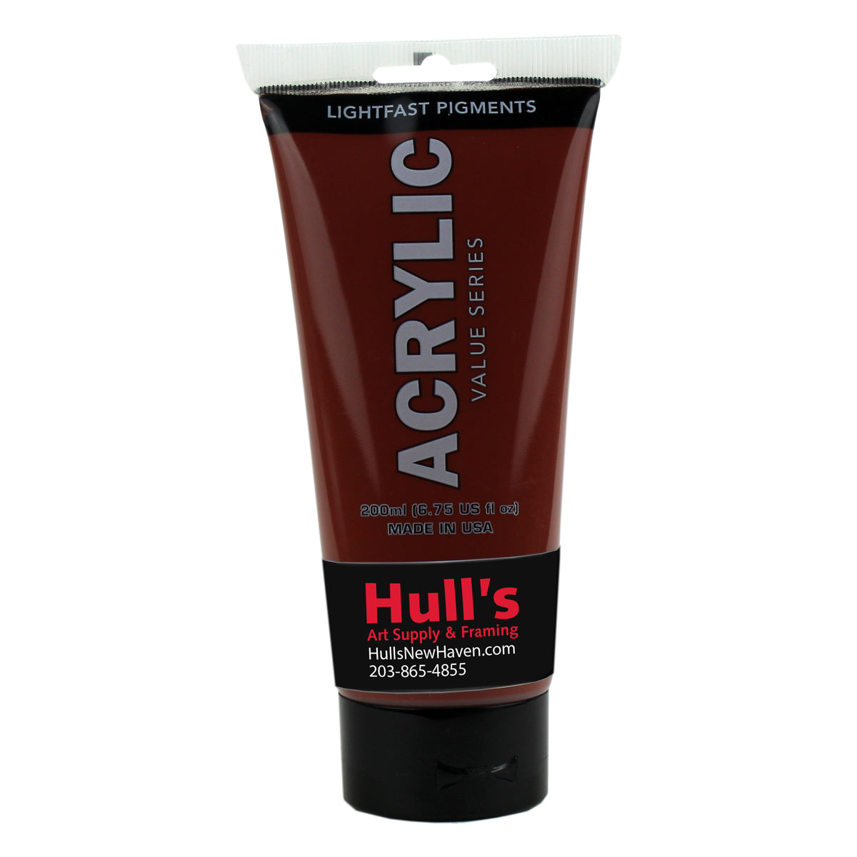 HULLS ACRYLIC 200ml TUBE BURNT SIENNA