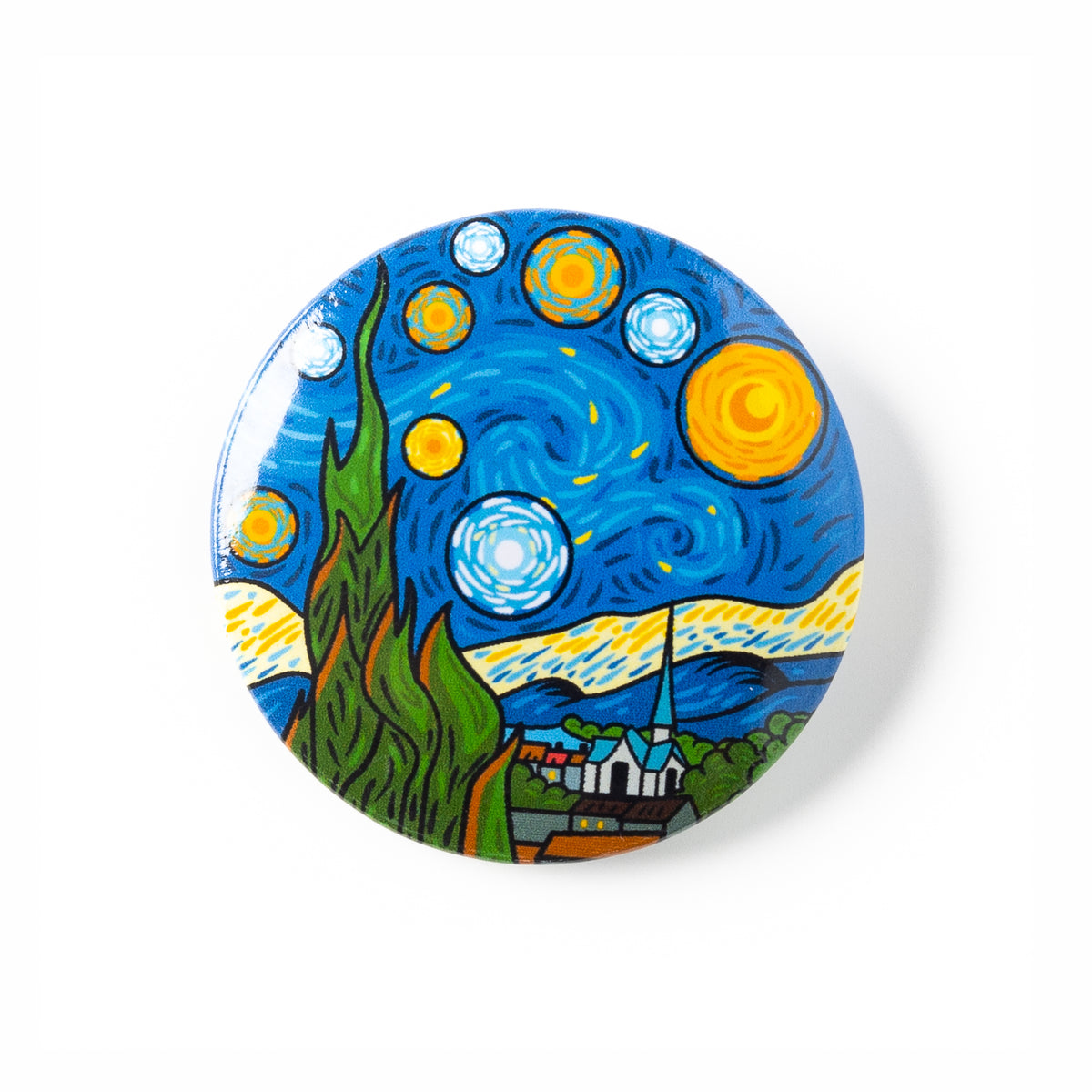 ART HISTORY BUTTON PIN - STARRY NIGHT