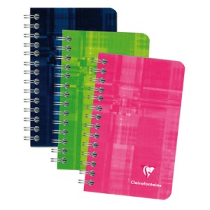 CLAIRE FONTAINE WIRE NOTEBOOK RULED 3x4.75
