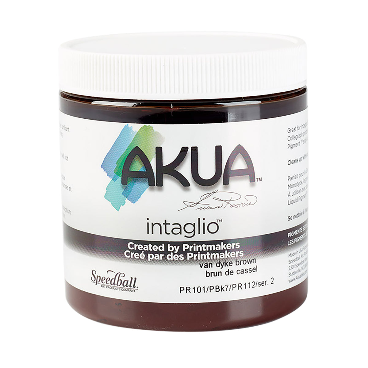 AKUA INTAGLIO INK BONE 8oz VAN DYKE BROWN