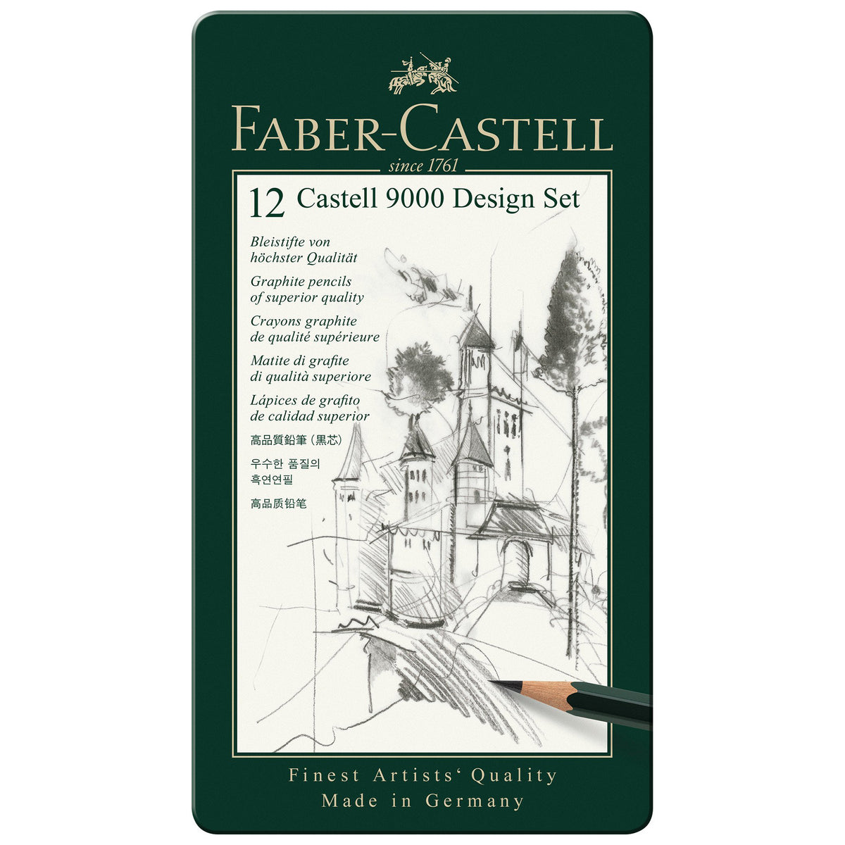 CASTELL 9000 DESIGN TIN SET/12