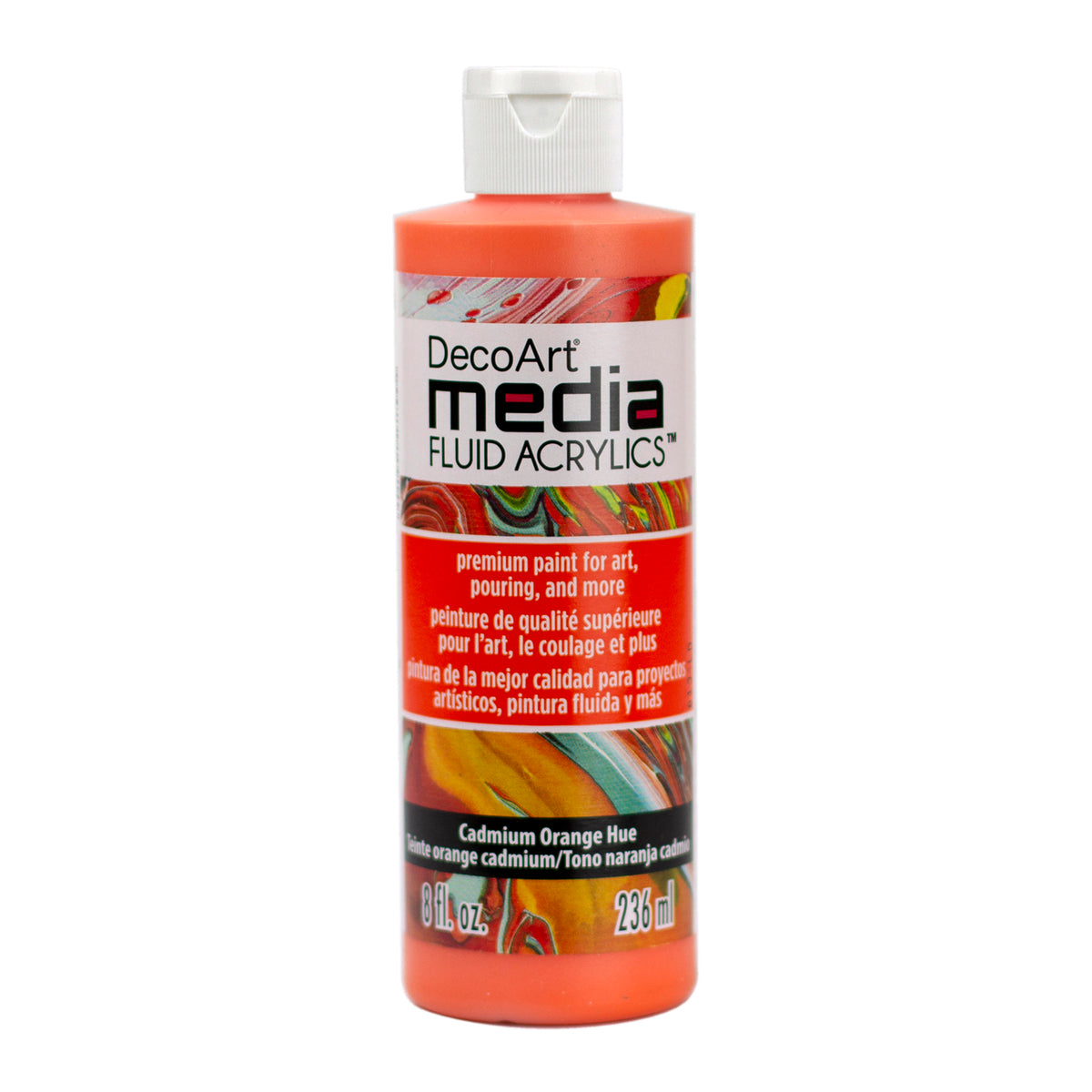 MEDIA FLUID 8oz CADMIUM ORANGE HUE
