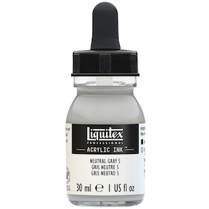LIQUITEX INK 30ml NEUTRAL GREY 5