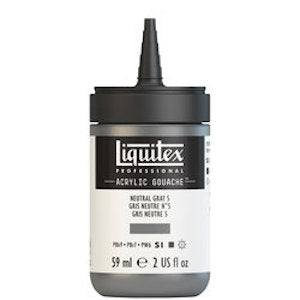 LIQUITEX ACRYLIC GOUACHE 59ml JAR NEUTRAL GREY 5