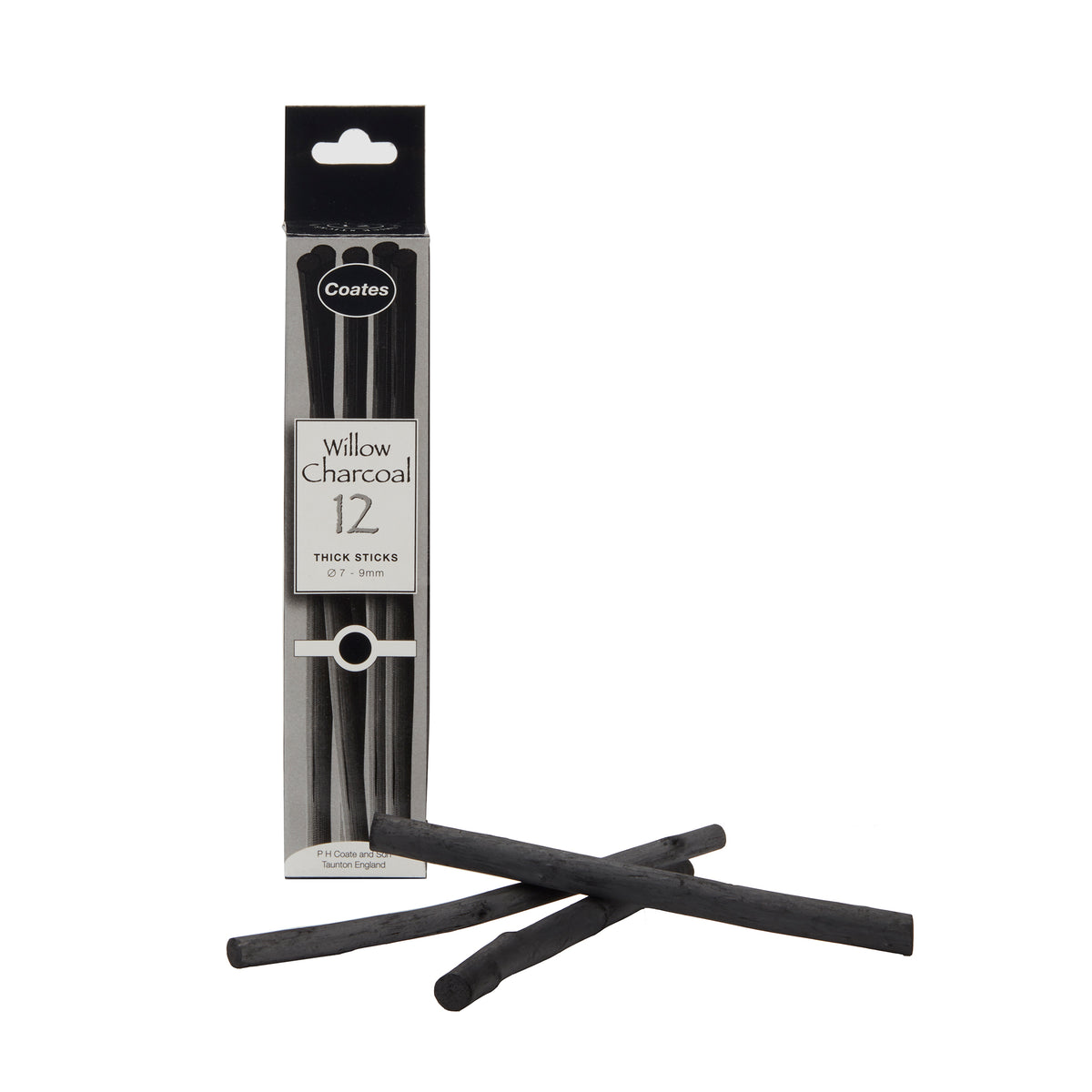 COATES WILLOW CHARCOAL THICK 12PK
