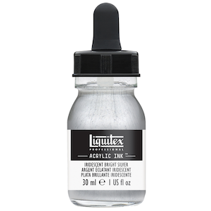 LIQUITEX INK 30ml IRIDESCENT BRIGHT SILVER